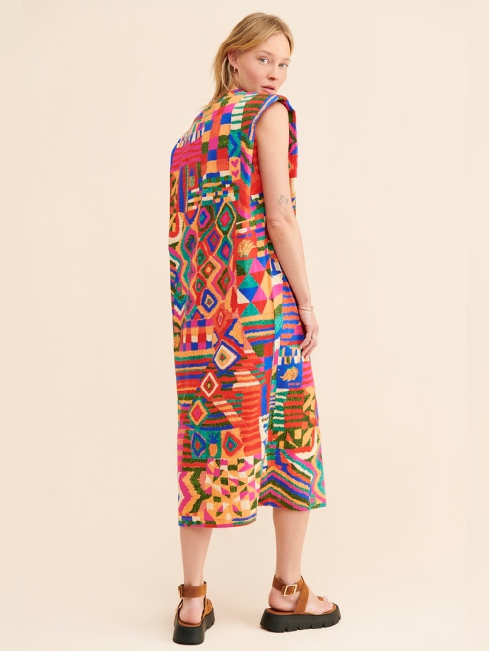 Farm Rio Patches Shirt Dress with Belt Size XL - Picture 11 of 11